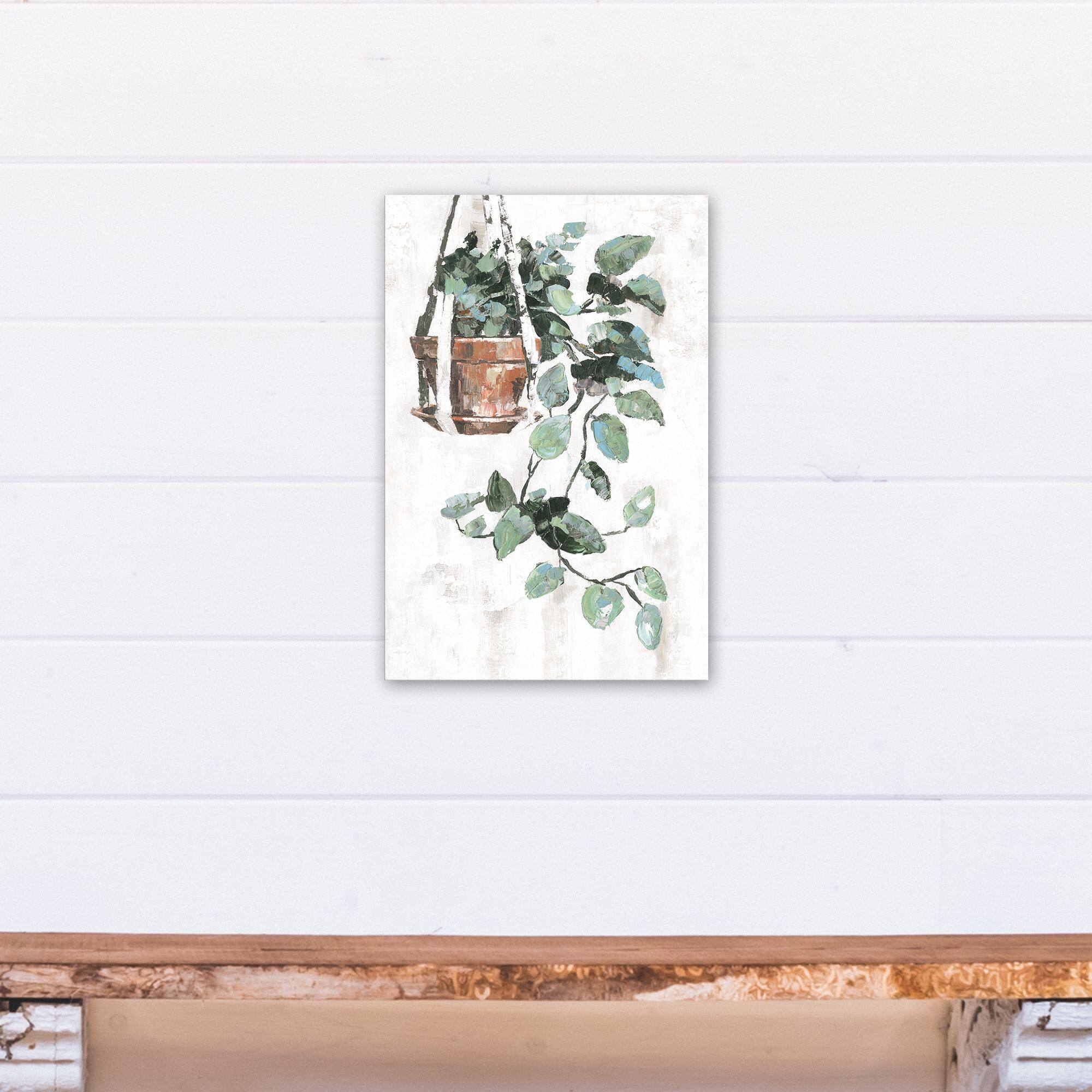 Painted Hanging Plant 12" x 18" Canvas Wall Art